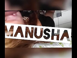 Indian Shemale  Manusha sucking thither the fellow-criminal of swallowing cum..!